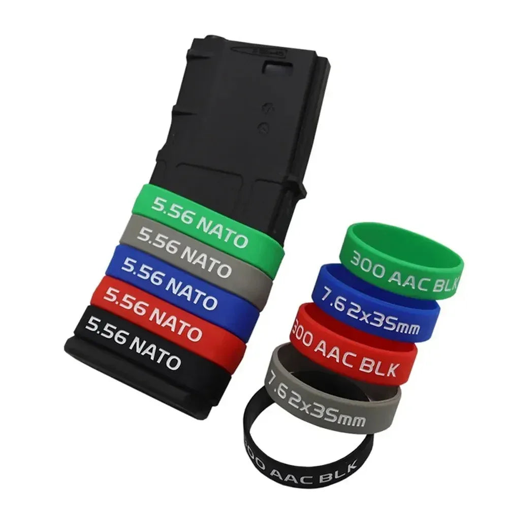 SINAIRSOFT  Tactical Magazine Marking Band Airsoft Rifle Elastic Mag Rubber Ring 5.56