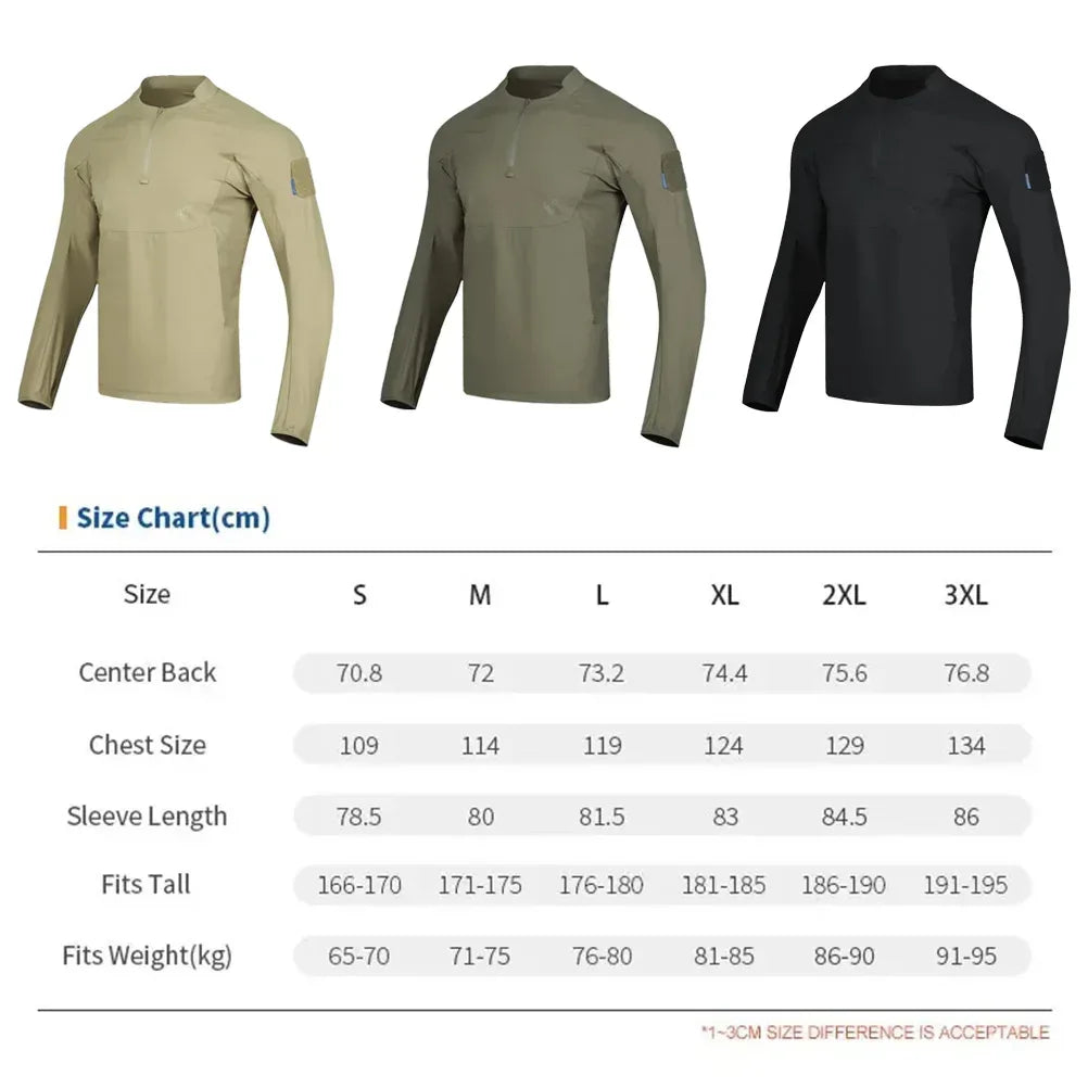 تي شيرت بولو EMERSONGEAR Blue Label Hunter للحماية من الشمس UPF100+ قمصان يومية