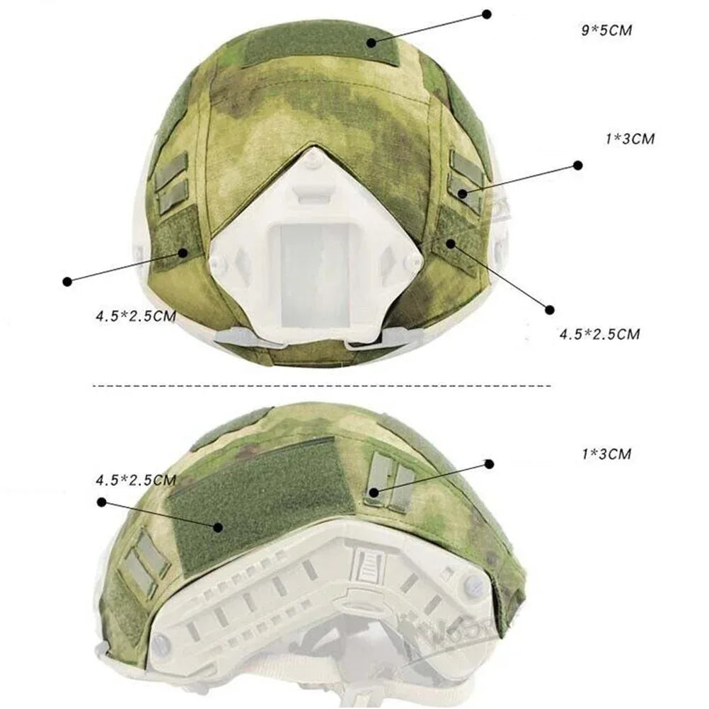 غطاء خوذة تكتيكي مموه من سينايرسوفت للبشرة لمعدات الحماية من Airsoft BJ PJ MH Fast Helmet