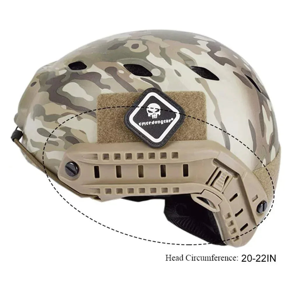 EMERSONGEAR قبعة تكتيكية أيرسوفت بينتبول SWAT قاعدة واقية خوذة سريعة طراز BJ