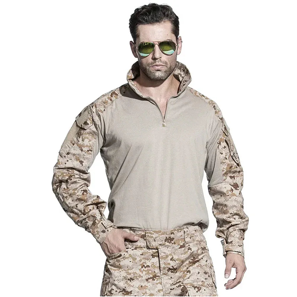 EMERSONGEAR E3 Tactical Mens Shirt Hunting Tops Clothing E3 Camoflage Combat Shirt