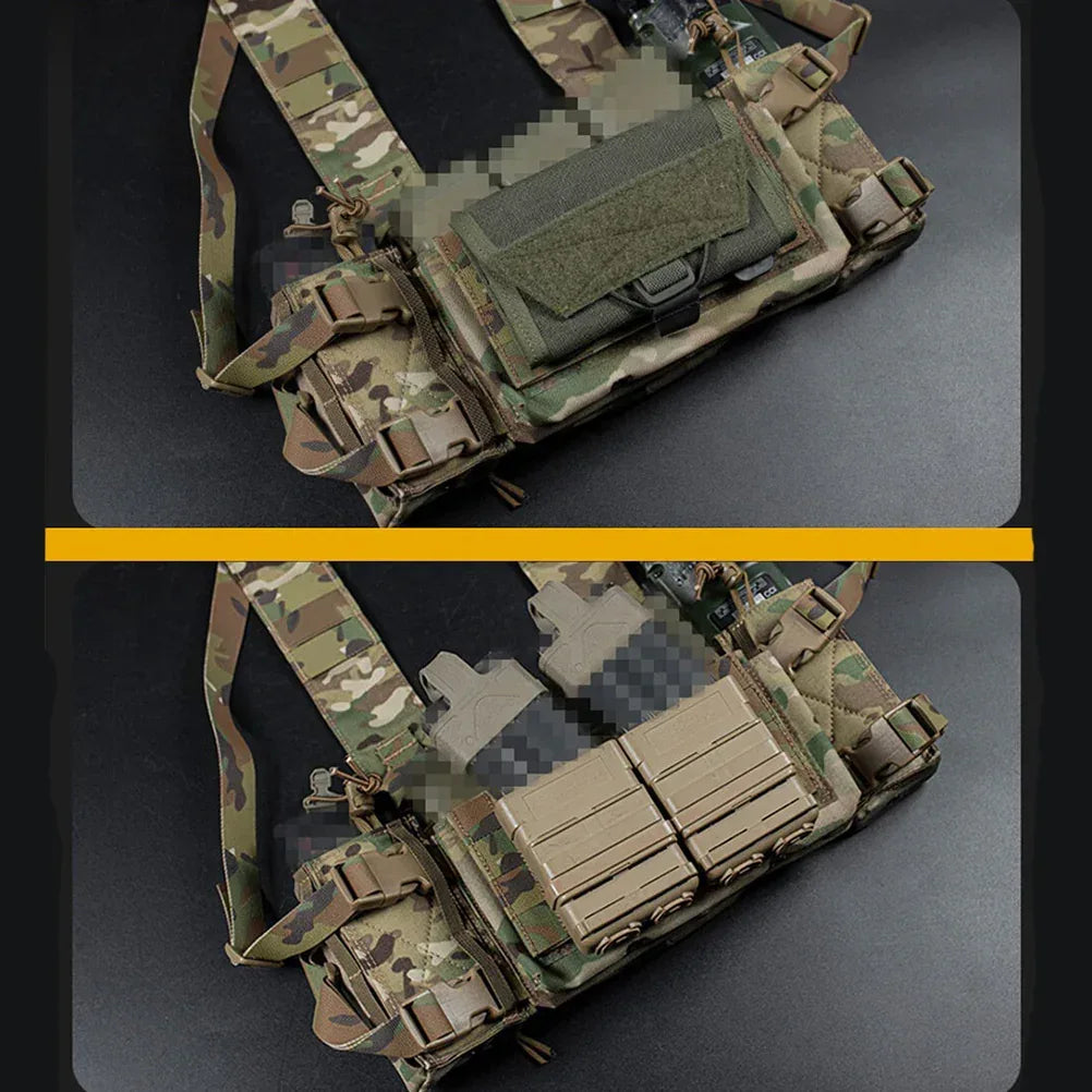 لوحة MOLLE تكتيكية من SINAIRSOFT، غطاء أمامي معلق من Micro Fight Chassis بخطاف لصدرية الصدر