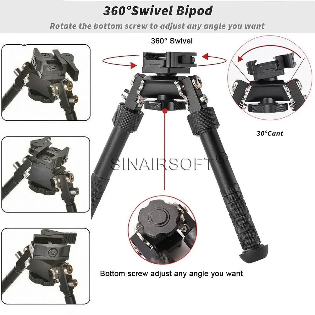 SINAIRSOFT الجديد BT10-LW17 V8 أطلس حامل ثنائي القوائم قابل للتعديل 360 درجة حامل ثنائي دقيق