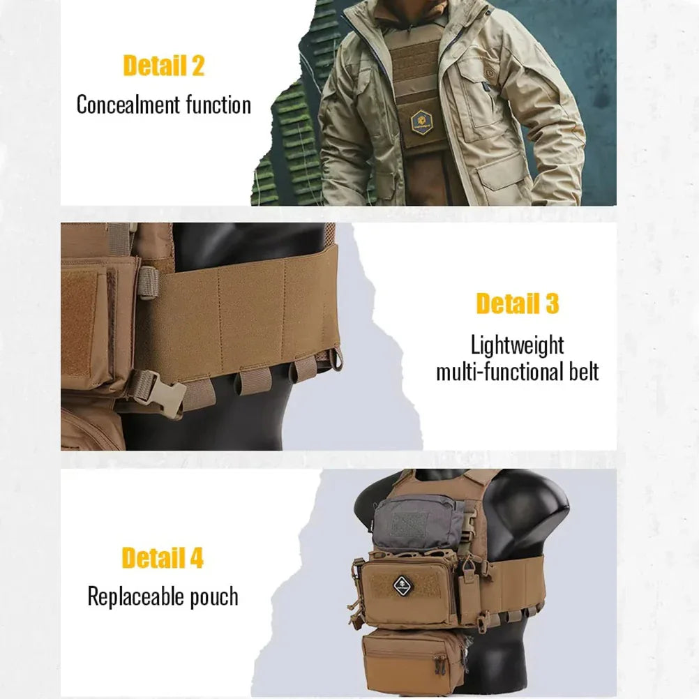 حقيبة Emersongear التكتيكية FCS Slicker Plate Carrier Sack Pouch Micro Fight Chassis Vest