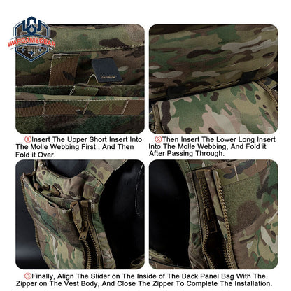 SINAIRSOFTTactical Assault Back Panel Zip-on Pouch Pack Nylon Pocket