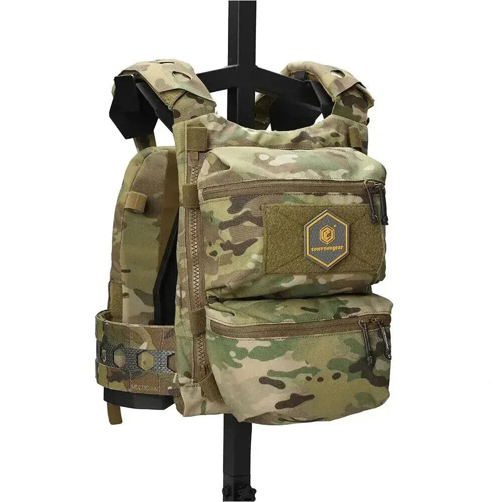EMERSONGEAR With Zipper Double Pouch for FRO Style V5 Vest Back Panel