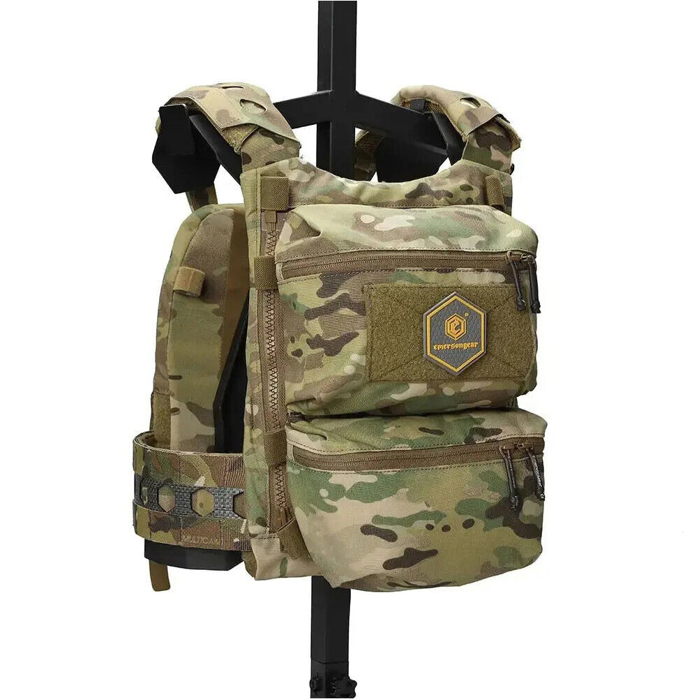 EMERSONGEAR With Zipper Double Pouch for FRO Style V5 Vest Back Panel