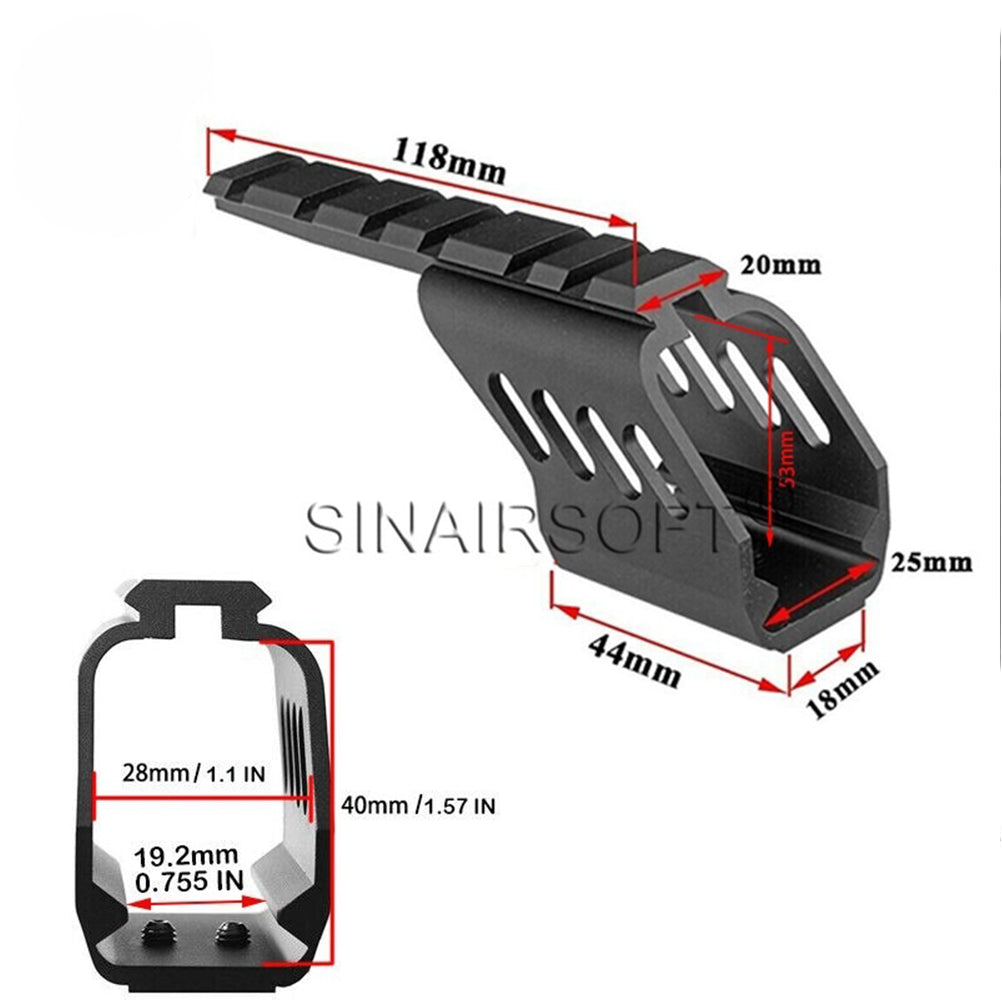 SINAIRSOFT Tactical Red Dot Sight Scope Base Fit for Glock 17 19 20mm Rail Mount