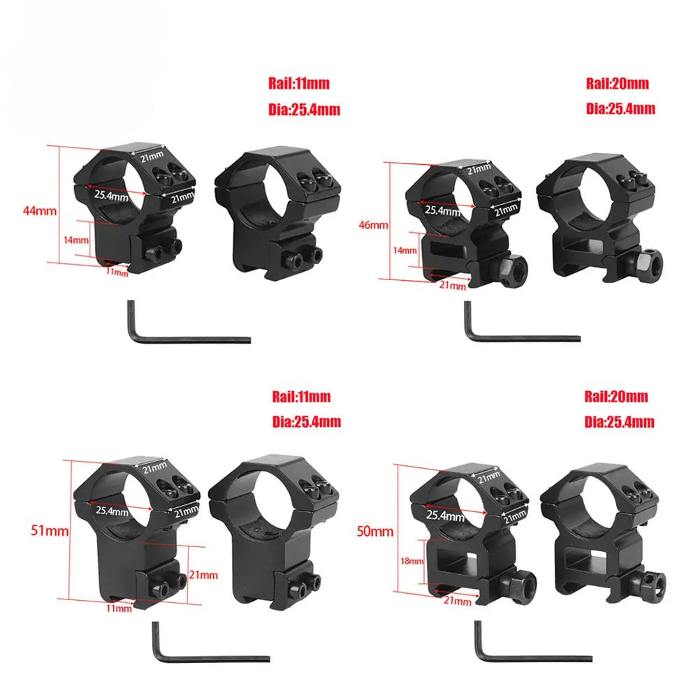 SINAIRSOFT 1 Pair Hunting Scope Mount Ring
