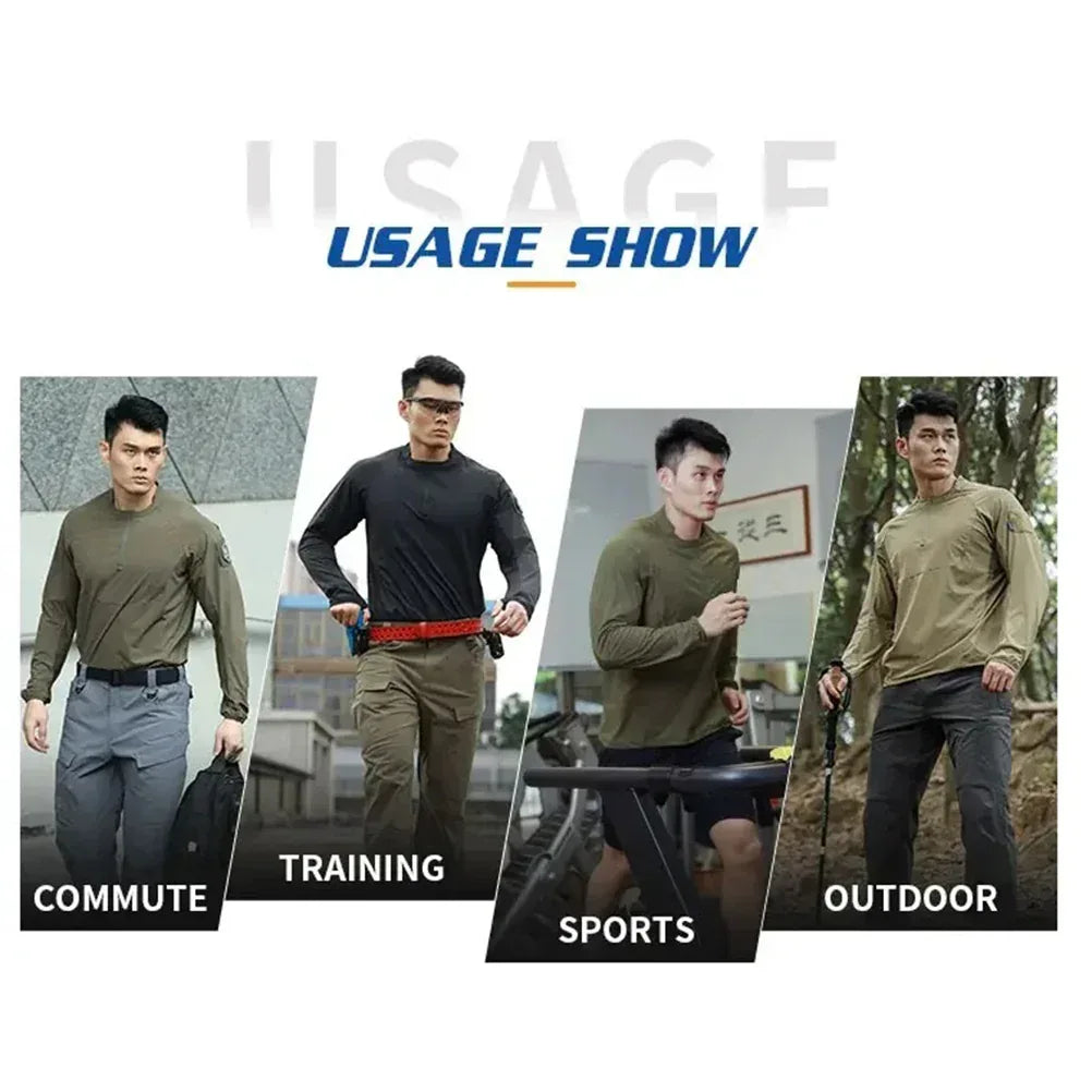 تي شيرت بولو EMERSONGEAR Blue Label Hunter للحماية من الشمس UPF100+ قمصان يومية