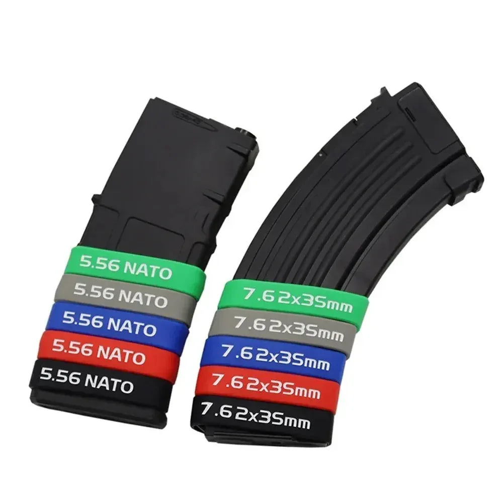 SINAIRSOFT Tactical Magazine Marking Band Airsoft Rifle Elastic Mag Rubber Ring 7.62