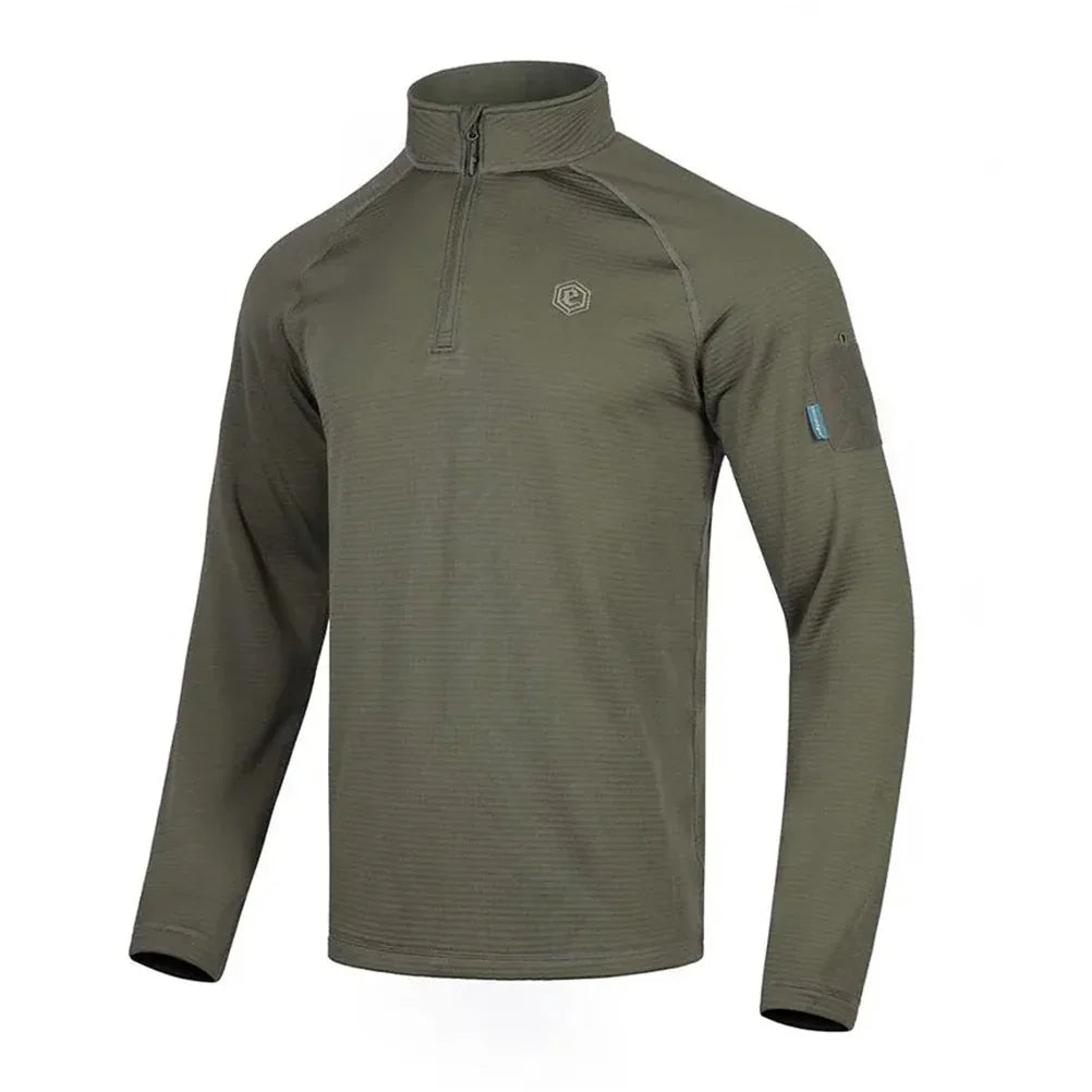 EMERSONGEAR Blue Label سويت شيرت بقبعة "ستيلث" بأكمام طويلة قمصان تكتيكية