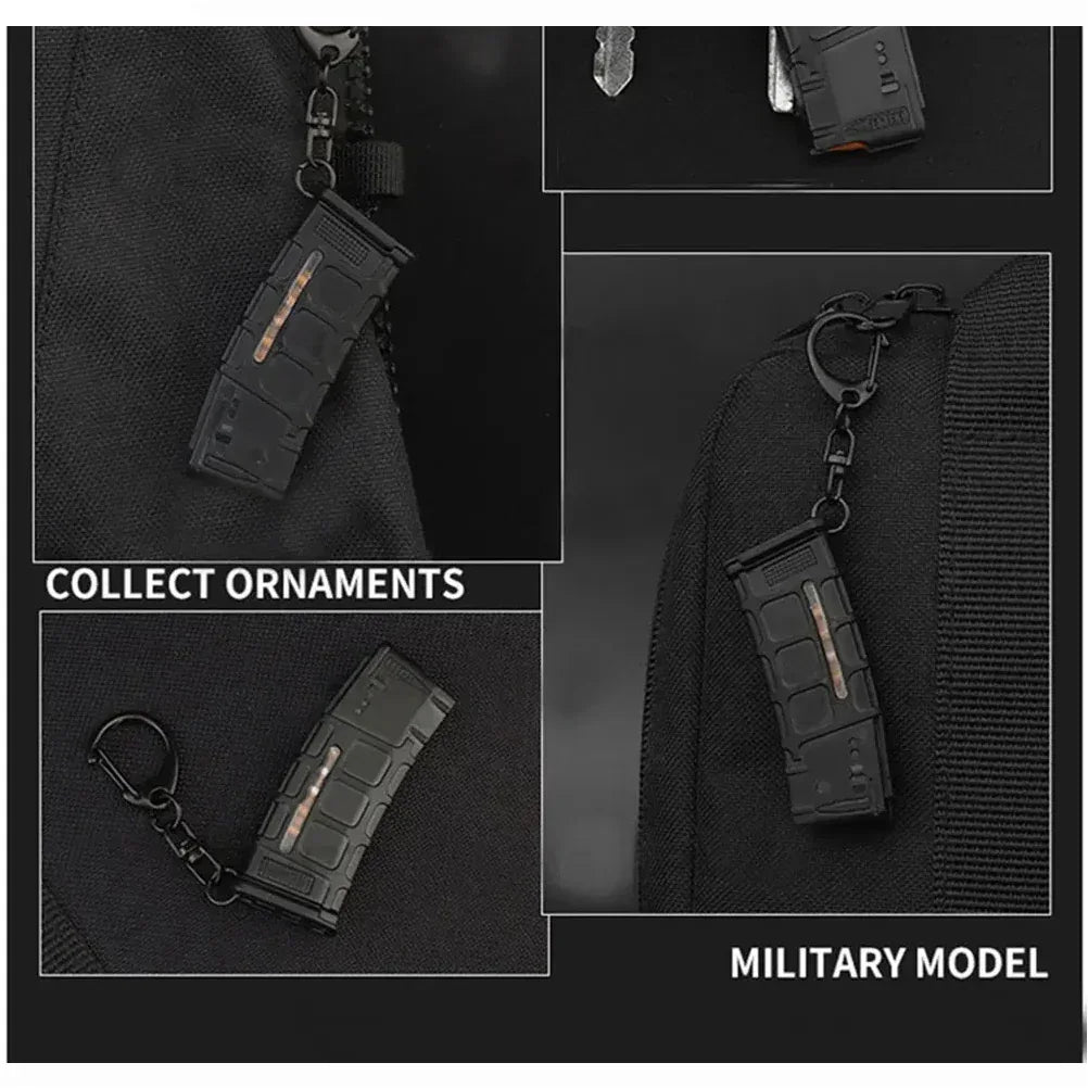 SINAIRSOFT 5.56 Magazine Keychain Mini Tactical Replica Key Ring Paintball