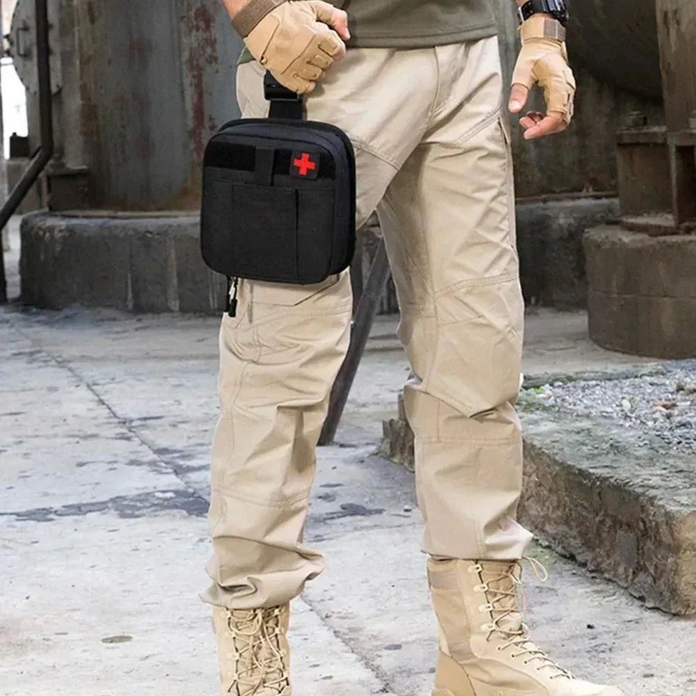 SINAIRSOFT Taktika IFAK Medicina Sako Krura Poŝo MOLLE Utilpakaĵo Unuahelpa Femurpakaĵo