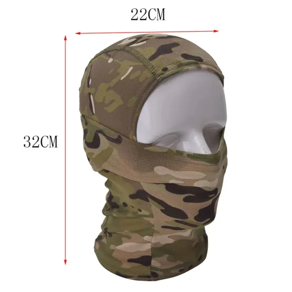 SINAIRSOFT Tactical Camo Full Hat Face Mask Neck Scarf Windproof Cycling Protect