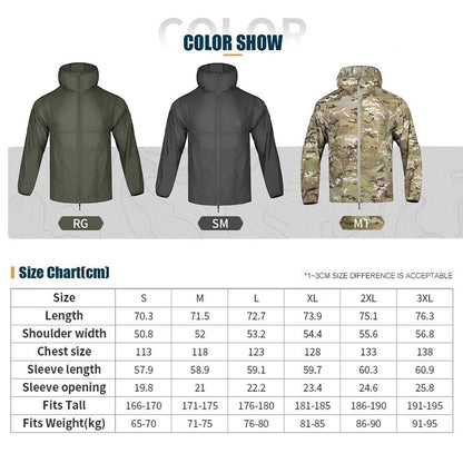 EMERSONGEAR UPF100+ Sun Protective Jacket Ultra Lightweight Breathable Men's Coat