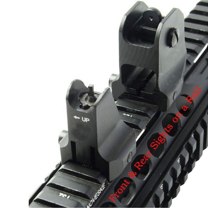 SINAIRSOFT Tactical Rail Mount Fixed Front Iron Sight Weaver Picatinny Rail Sight