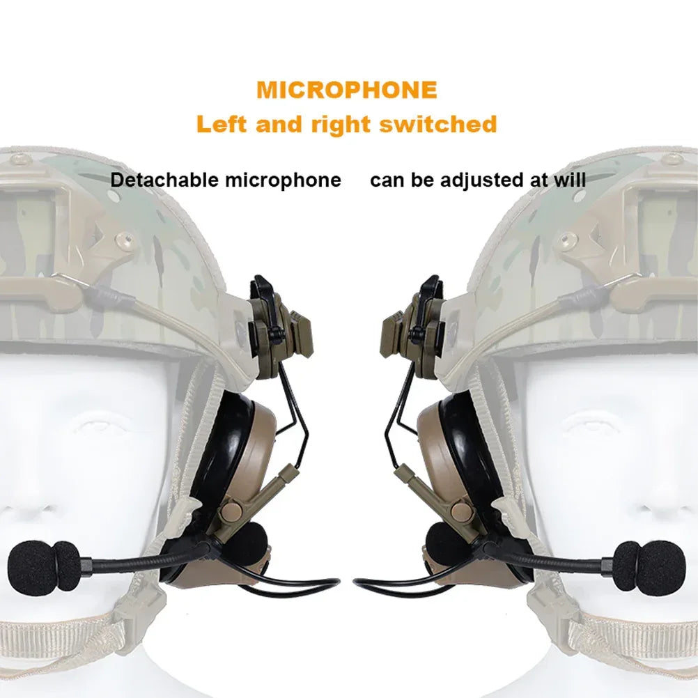 سماعة رأس طيران تكتيكية من SINAIRSOFT طراز Z-Tactical Softair، مع مجموعة محول لقضيب خوذة FAST