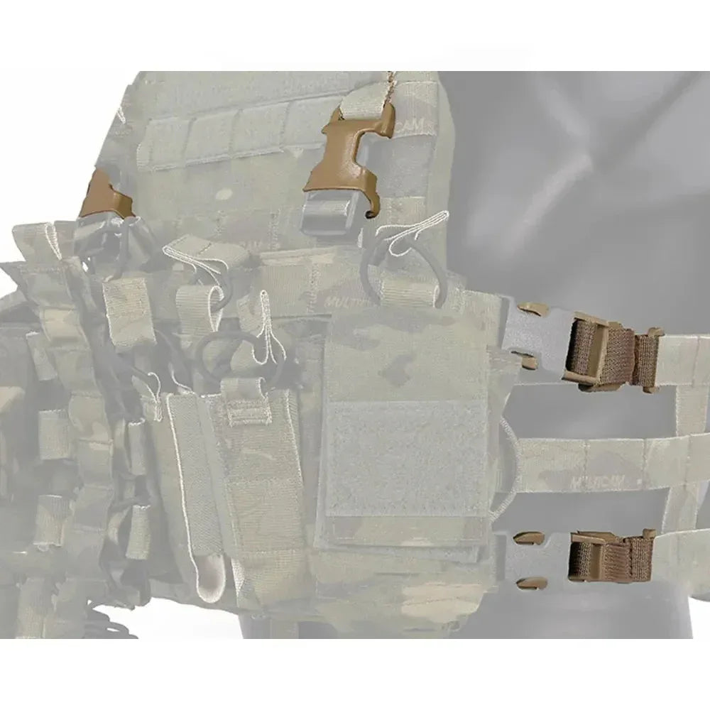 طقم محول سترة صدرية من EMERSONGEAR مع أحزمة MOLLE ومشبك إغلاق مقاس 1 بوصة