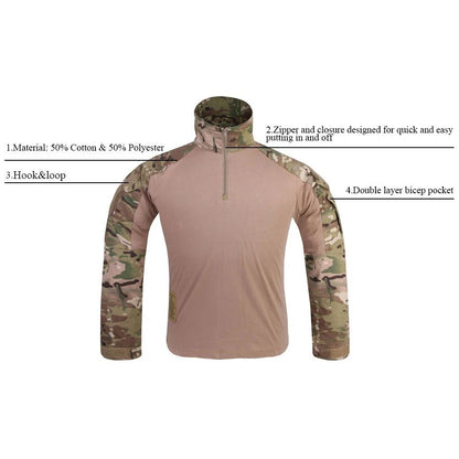 EMERSONGEAR G3 Combat Uniform Airsoft Shirt Pants with Knee Pads Tactical BDU Hunting o Clothes