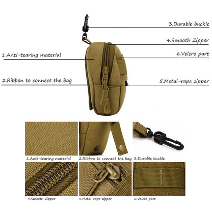 SINAIRSOFT MOLLE Small Bags Men Sport Mini Pocket Case Pouch Bag