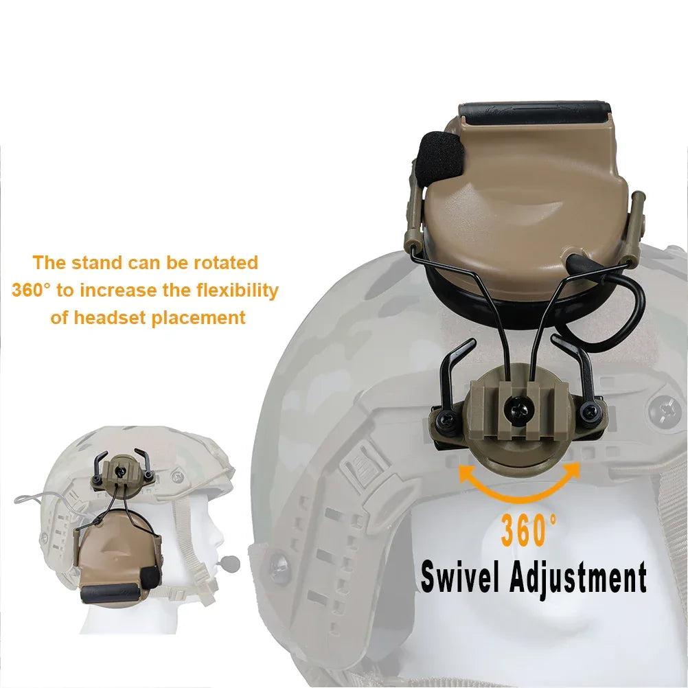 سماعة رأس طيران تكتيكية من SINAIRSOFT طراز Z-Tactical Softair، مع مجموعة محول لقضيب خوذة FAST