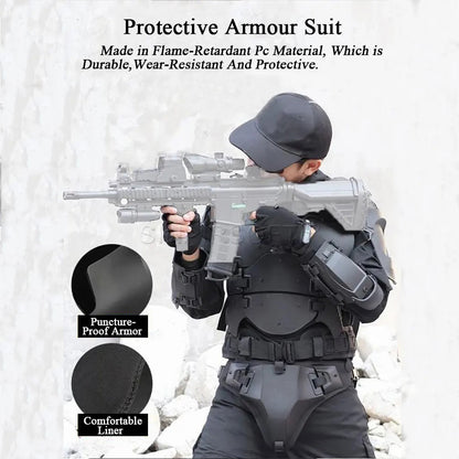 SINAIRSOFT Tactical Armor Suit Adjustable Tactical Molle Chest Protector Vest