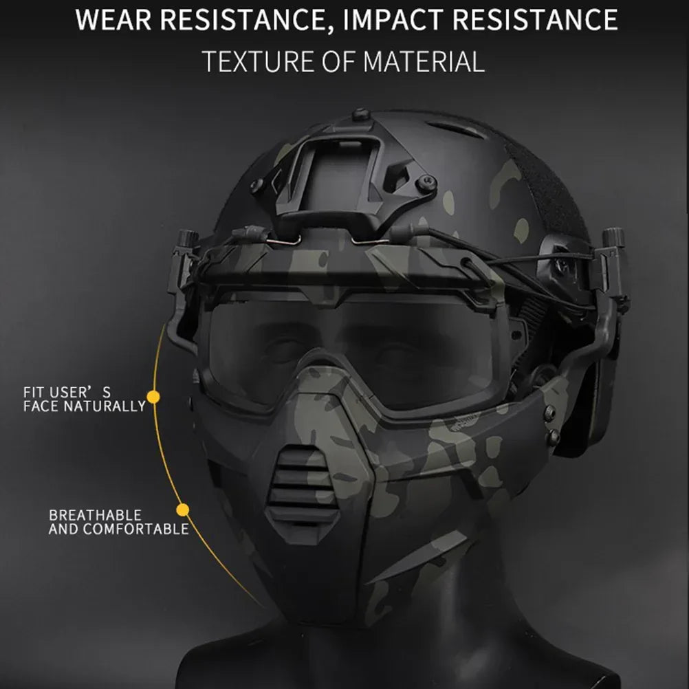 مجموعة قناع ونظارات حماية تكتيكية نصف وجه من SINAIRSOFT