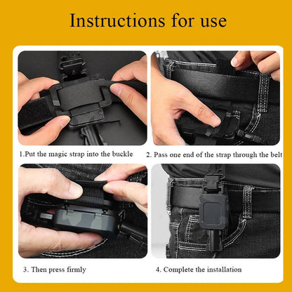 SINAIRSOFT Tactical Retractable Metal Steel Key Ring Chain Nylon Rope Belt Clip Keychain