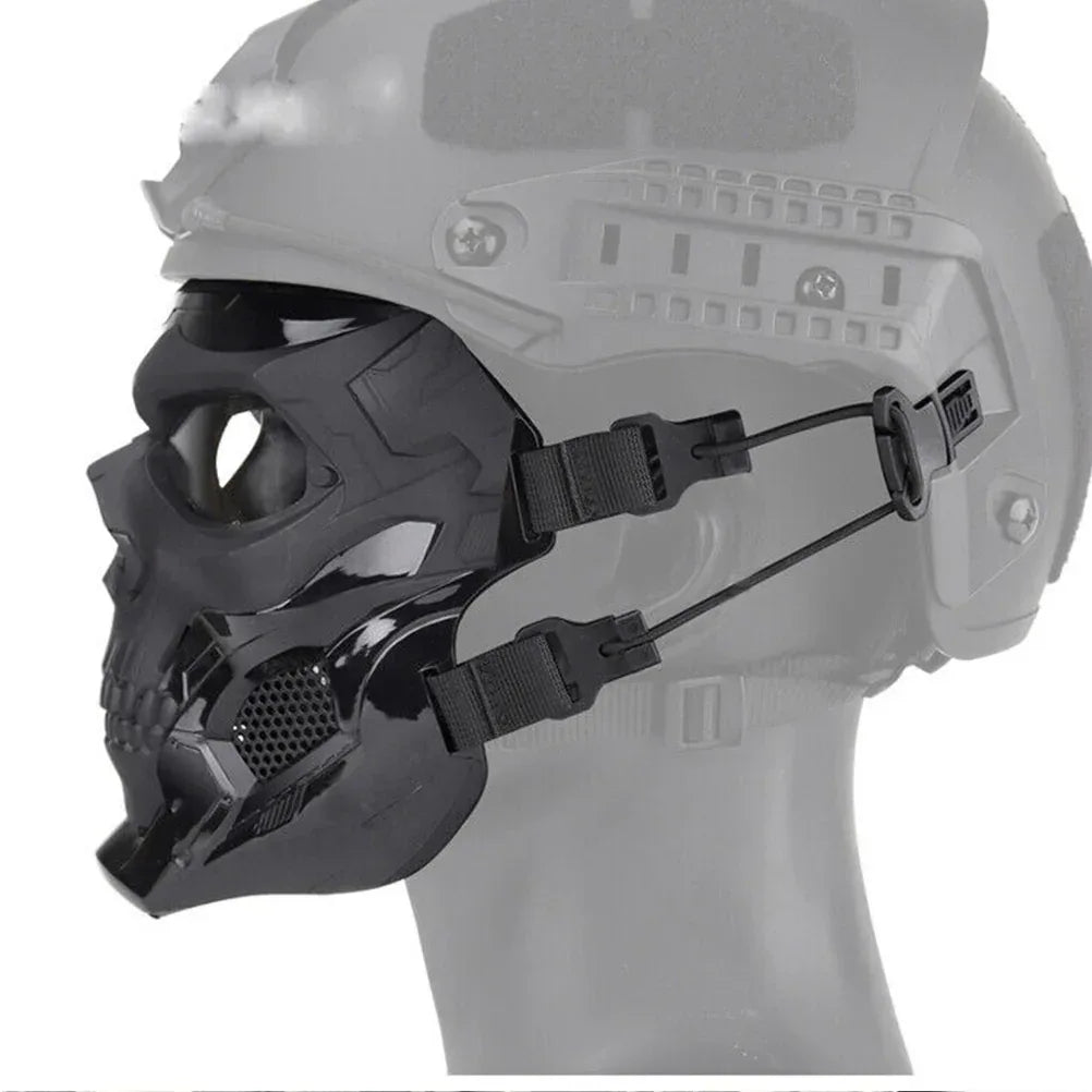 قناع SINAIRSOFT Skull التكتيكي للعبة الأيرسوفت، قناع وجه كامل واقٍ CS للخوذة