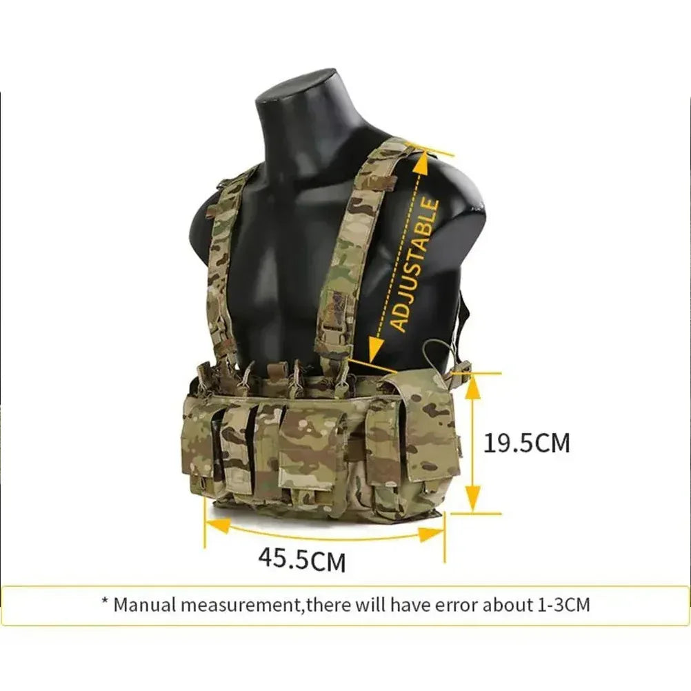 EMERSONGEAR MF Tactical Chest Rig UW Gen IV مع حقيبة راديو وحافظة مسدس ذخيرة 5.56 9 ملم