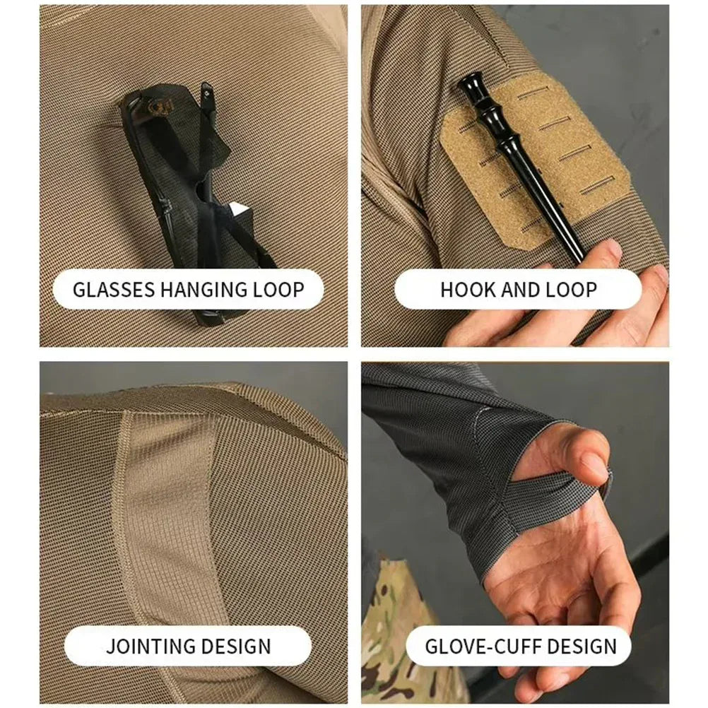 EMERSONGEAR قميص رجالي قتالي بأكمام طويلة تيشيرت تكتيكي بقصة ضيقة