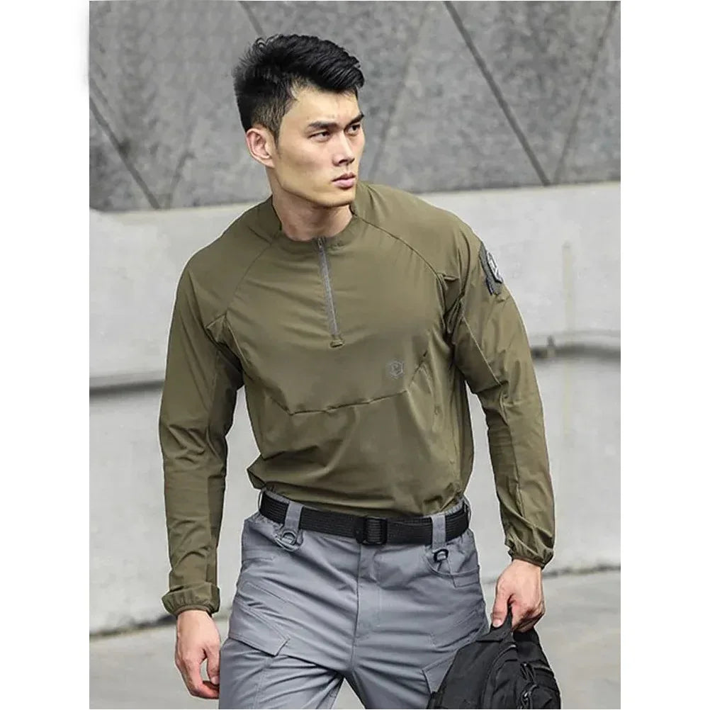 تي شيرت بولو EMERSONGEAR Blue Label Hunter للحماية من الشمس UPF100+ قمصان يومية
