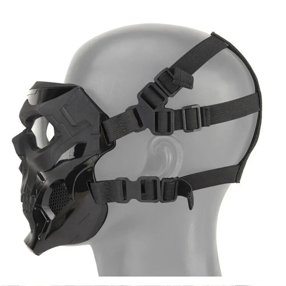قناع SINAIRSOFT Skull التكتيكي للعبة الأيرسوفت، قناع وجه كامل واقٍ CS للخوذة