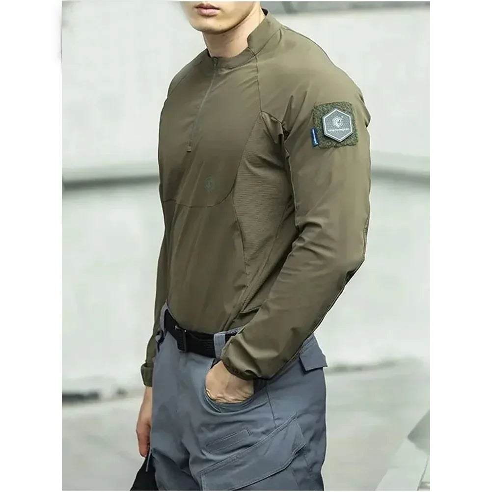 تي شيرت بولو EMERSONGEAR Blue Label Hunter للحماية من الشمس UPF100+ قمصان يومية