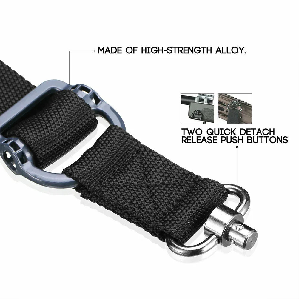 SINAIRSOFT Tactical Quick Detach 1&2 Point Sling Adjustable 1.2" Rifle Gun Strap
