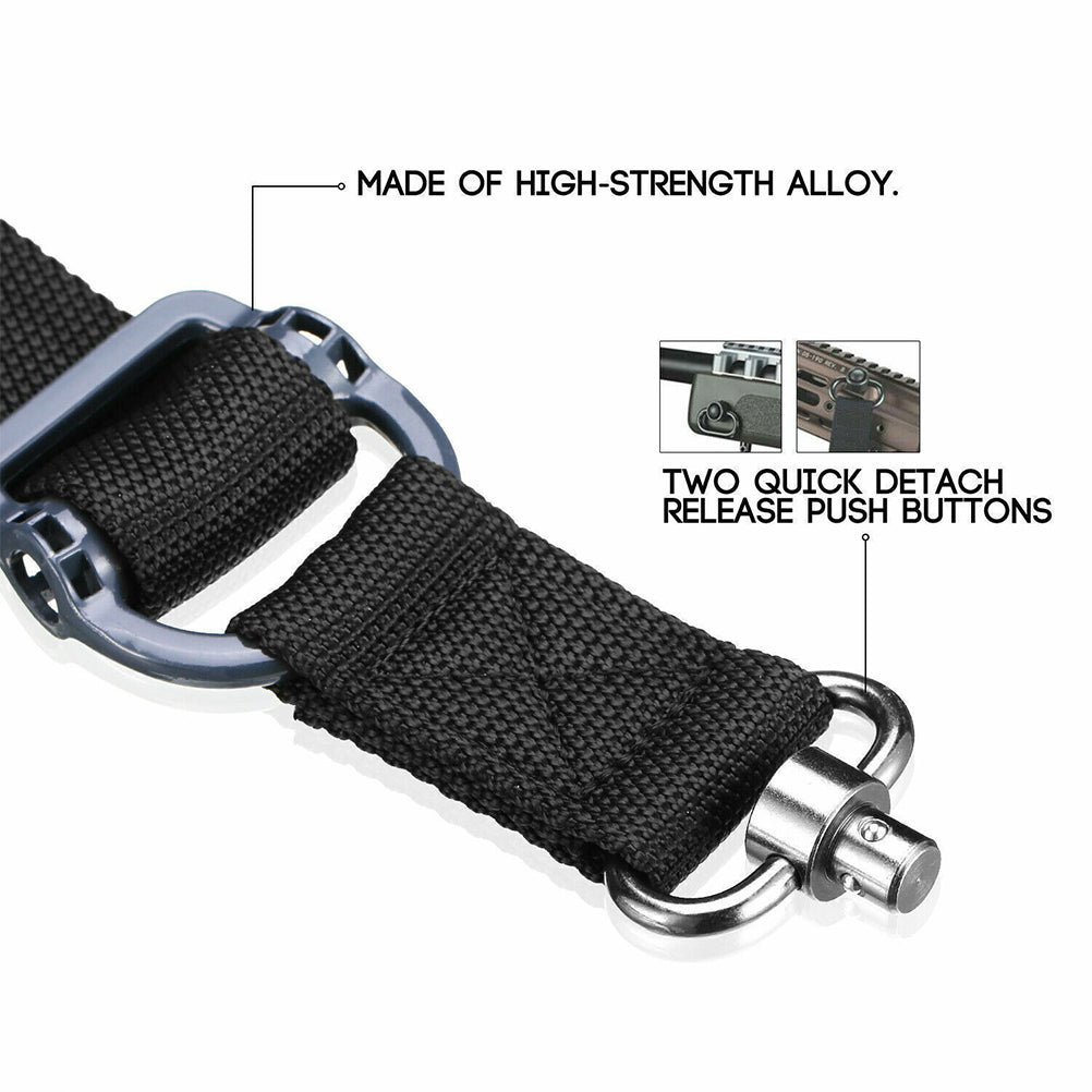 SINAIRSOFT Tactical Quick Detach 1&2 Point Sling Adjustable 1.2" Rifle Gun Strap