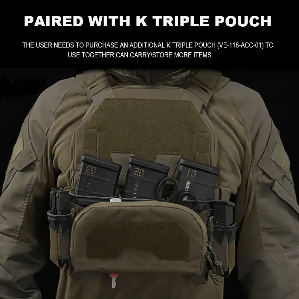 SINAIRSOFT Tactical Placard 2Nd Layer Admin Pouch For Pincer Triple Magazine Pocket