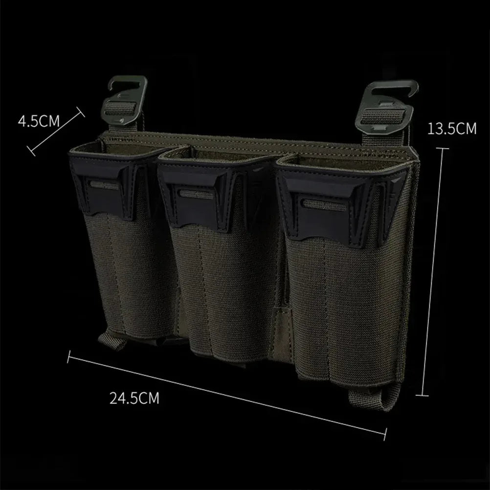 لوحة SINAIRSOFT K-Type G Hook Triple Magazine Pouch Panel الخلفية المزودة بخطاف وحلقة