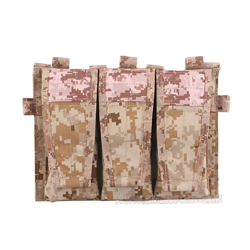 جراب مجلات EMERSONGEAR الثلاثي 5.56 Molle Mag Holder