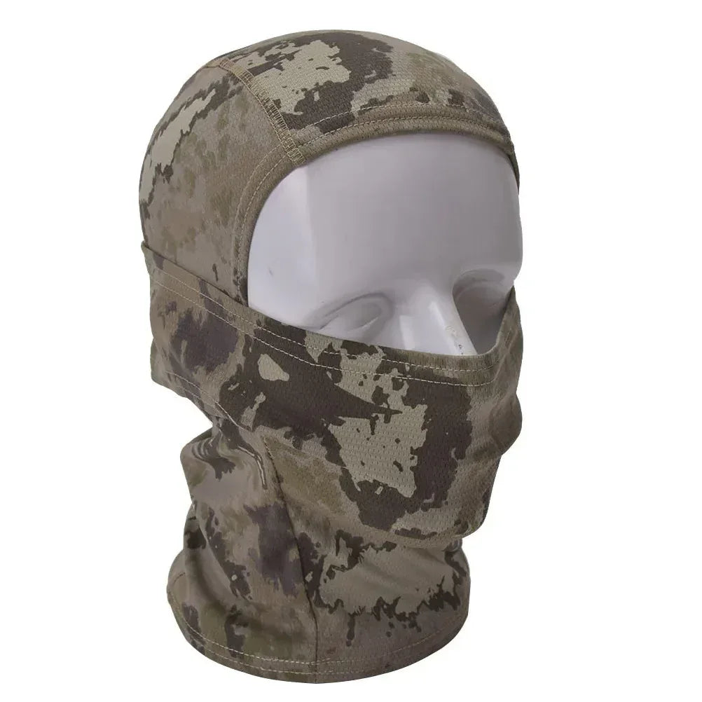 قناع وجه للرأس بالكامل وقبعة مموهة تكتيكية من SINAIRSOFT، وشاح رقبة للحماية من الرياح لركوب الدراجات