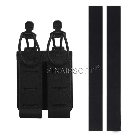 SINAIRSOFT Camo Dual 9mm Magazine Bag MOLLE Bag Tactical Vest  Storage Bag
