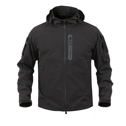 SINAIRSOFT Men's Tactical Soft Shell Polyester Windbreaker Coat