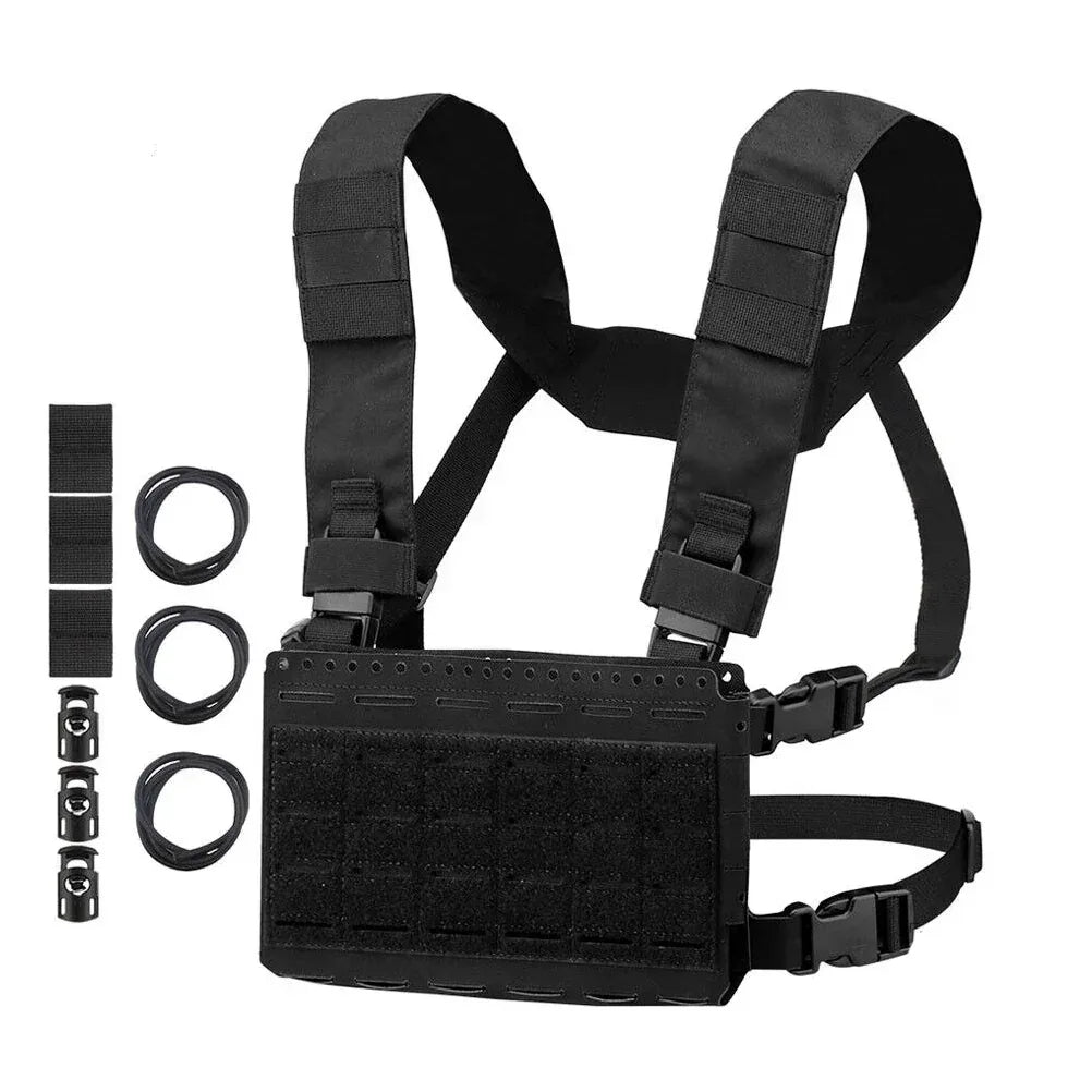 SINAIRSOFT Tactical Chest Rig Vest MK5 Micro Fight Chassis MOLLE Carrier 5.56 Mag Pouch