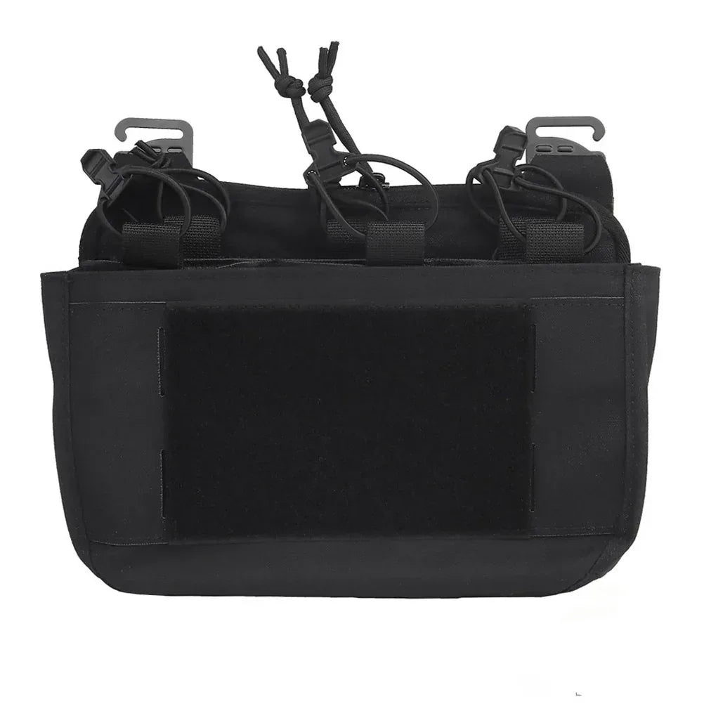 SINAIRSOFT Tactical G-hook DOPE Front Flap Pouch Triple Mag Pack MOLLE Panel Chest Rig Bag