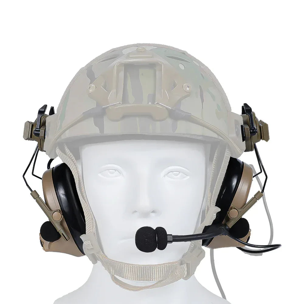 سماعة رأس طيران تكتيكية من SINAIRSOFT طراز Z-Tactical Softair، مع مجموعة محول لقضيب خوذة FAST