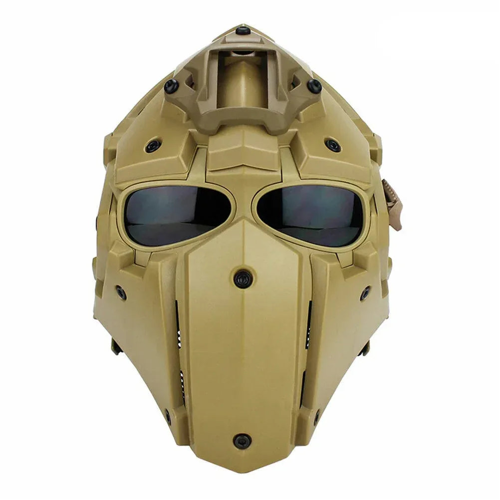 قناع خوذة الوجه الكامل التكتيكي G4 من SINAIRSOFT + نظارات الأمان لكرات الطلاء Airsoft CF CS Game