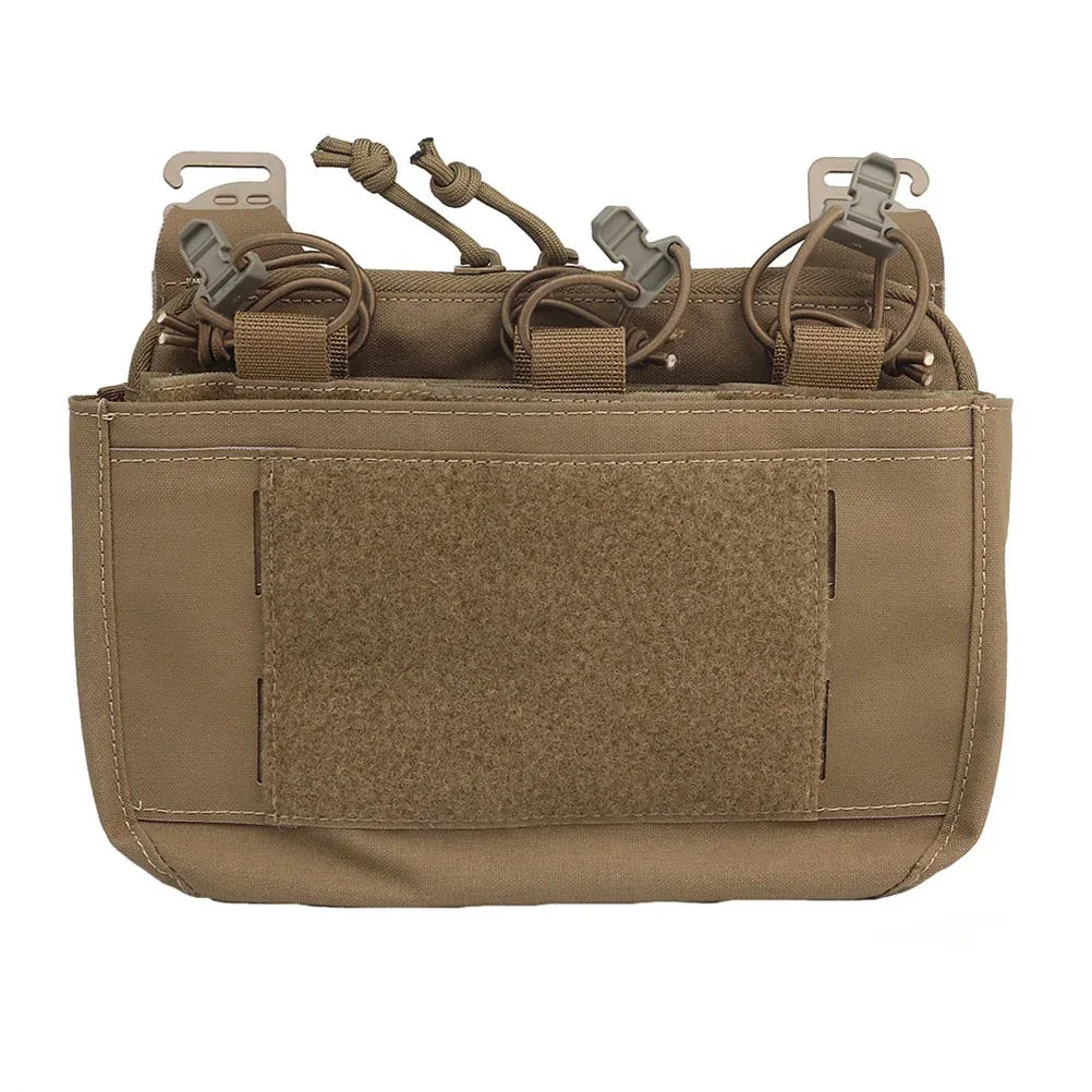 SINAIRSOFT Tactical G-hook DOPE Front Flap Pouch Triple Mag Pack MOLLE Panel Chest Rig Bag
