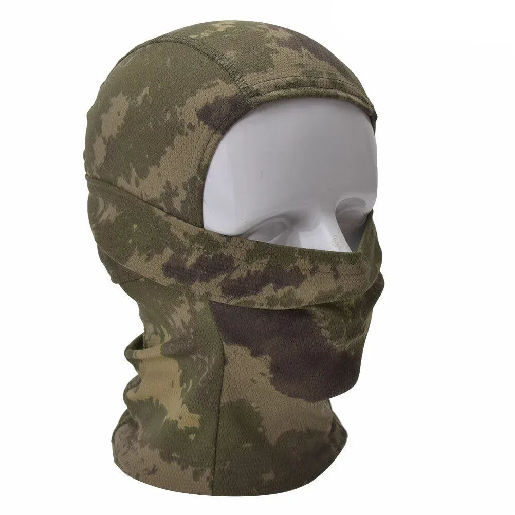 قناع وجه للرأس بالكامل وقبعة مموهة تكتيكية من SINAIRSOFT، وشاح رقبة للحماية من الرياح لركوب الدراجات