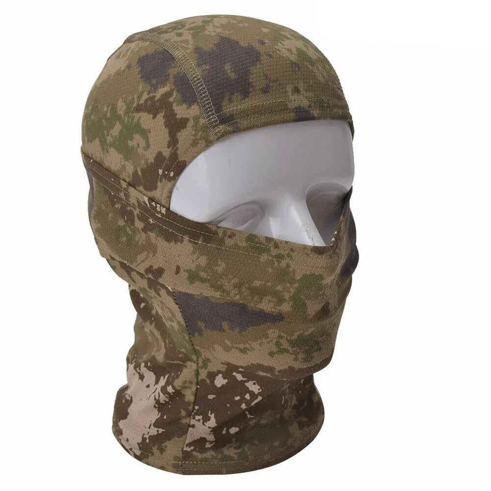 قناع وجه للرأس بالكامل وقبعة مموهة تكتيكية من SINAIRSOFT، وشاح رقبة للحماية من الرياح لركوب الدراجات
